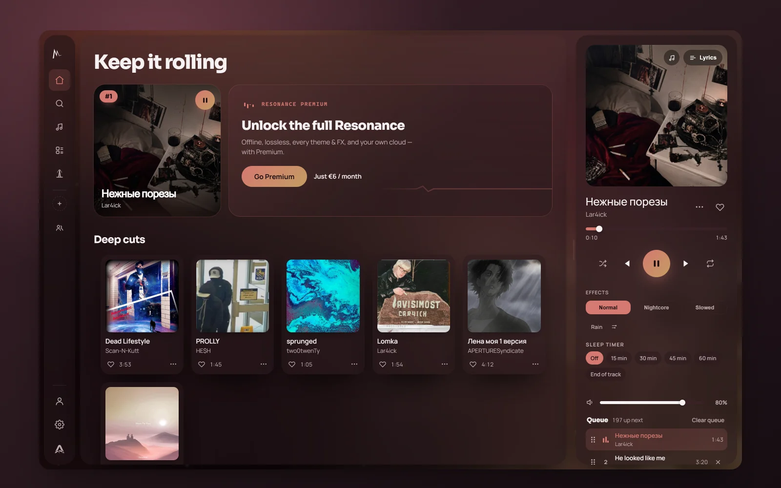 Resonance in the browser, mid-track